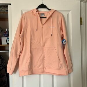 Columbia Womens ZipUp Pullover Hoodie Size L NWT Light Pink